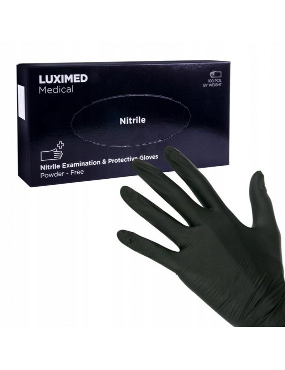 "L" Black Gloves WITHOUT Powder, 100 pcs.