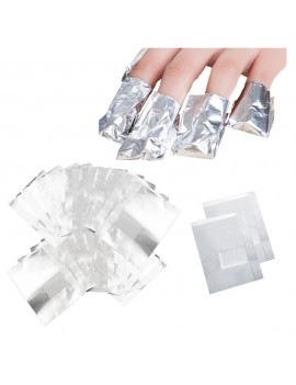 VIDI Nail Polish Remover Tin Foil Wraps Paper, 100Pcs
